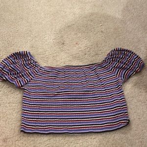 Puff sleeve off the shoulder Crop Top